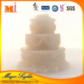 Vela elegante del cumpleaños de la boda de la forma del pastel de bodas